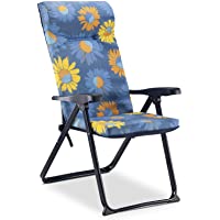 Los mejores  - Solenny 50001001155090 50001001155090-Sillón Regulable de Jardín 6 Posiciones Acolchado de 5 cm